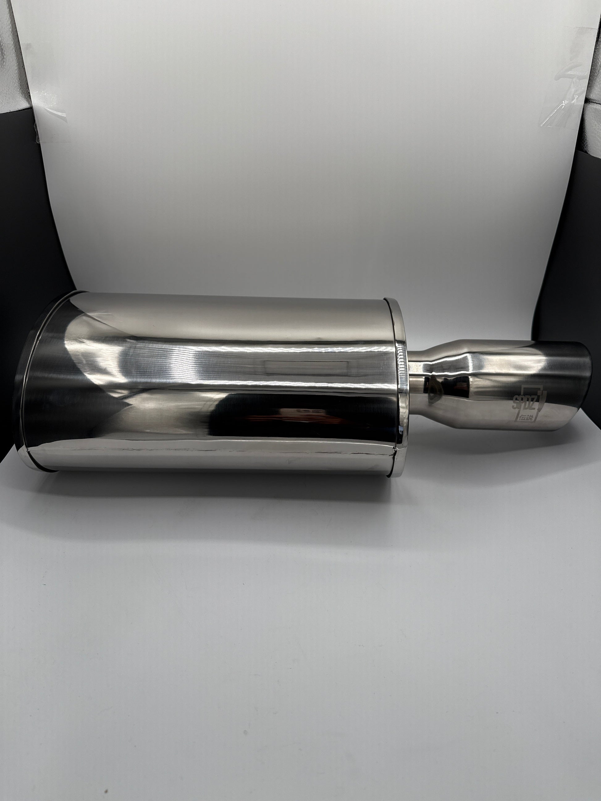 SPDZ1 World Spec 2.5 Inch Muffler Oval 2.5" Inlet 3.5" Outlet