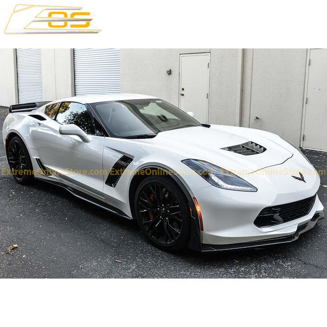 Corvette C7 Carbon Flash Front Splitter W/ Stage 3 Wickerbill Side Winglets