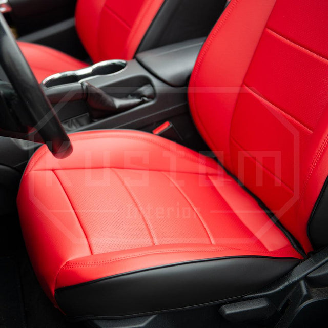 2015-Up Ford Mustang Convertible Custom Leather Seat Covers