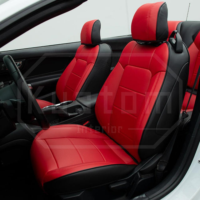 2015-Up Ford Mustang Convertible Custom Leather Seat Covers