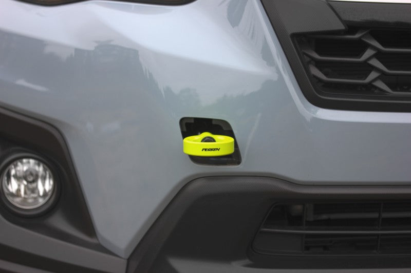 Perrin [22-25 WRX / 18-21 Crosstrek / 14-22 Forester] Front Tow Hook Neon Yellow | PSP-BDY-237NY