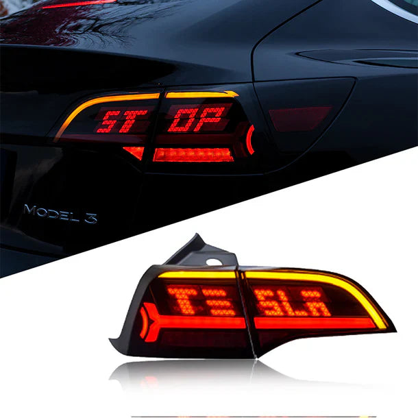 NTXGlow Smoked Matrix Style Tail Lights (2017+ Tesla Model 3/Y)