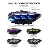 2018-2023 RGB Ford Mustang Headlights S650 Style
