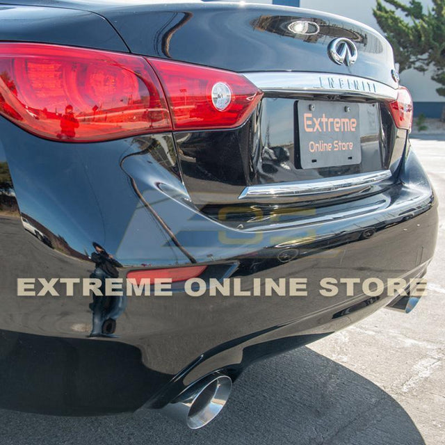 2014-Up Infiniti Q50 Muffler Delete Axle Back 4.5" Dual Tips Exhaust