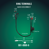 Ring Terminal Harness with Quick Disconnect 25 Pack