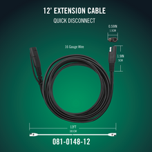 Quick Disconnect 12 Foot Extension Cable