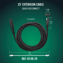 Quick Disconnect 25 Foot Extension Cable 4 Pack