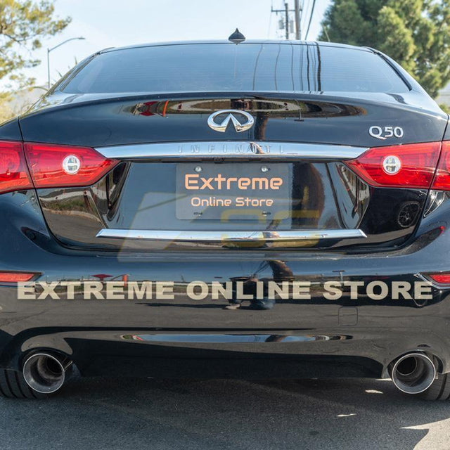 2014-Up Infiniti Q50 Muffler Delete Axle Back 4.5" Dual Tips Exhaust