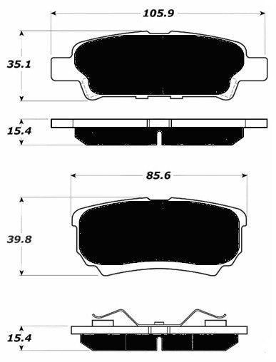 Porterfield Brake Pads for 2011 JEEP PATRIOT w/262mm Rear Discs