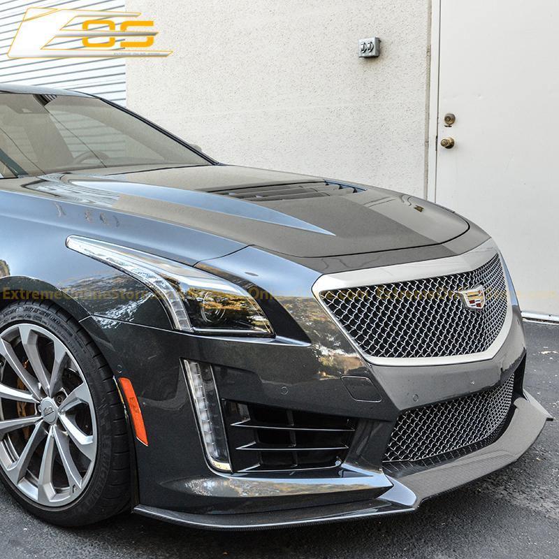 2016-Present Cadillac CTS-V Carbon Fiber Front Splitter Wheel Arch& Side Skirts Rockerst