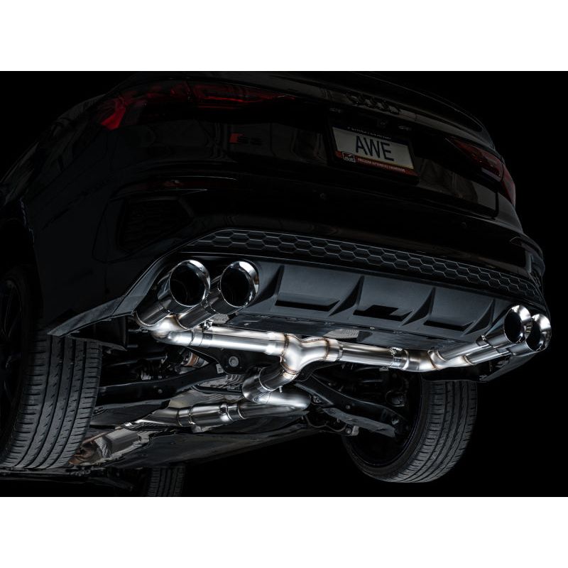 AWE 22-24 Audi 8Y S3 Track Edition Exhaust - Chrome Silver Tips