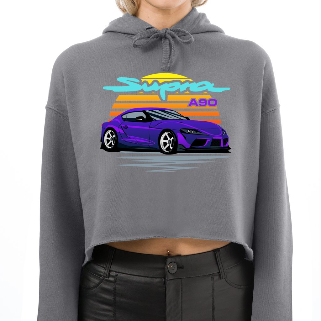 Retro Supra Women's Cropped Hoodie