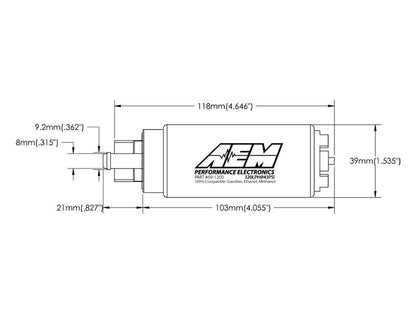 AEM Electronics Ethanol & Methanol Capable High Flow In-Tank Fuel Pump