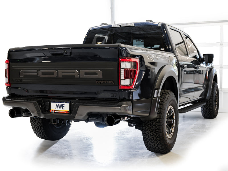AWE Tuning AWE Gen 3 Ford Raptor SwitchPath Exhaust - Diamond Black Tips 3025-33356