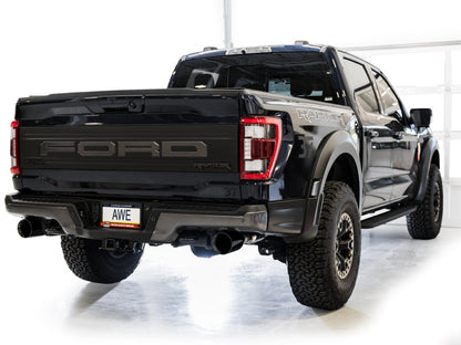 AWE Tuning AWE Gen 3 Ford Raptor SwitchPath Exhaust - Diamond Black Tips 3025-33356