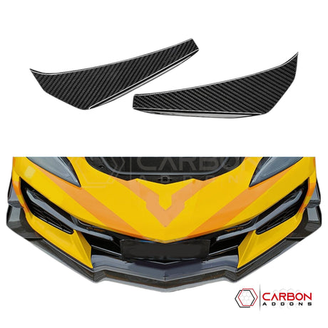 C8 Z06 Corvette Front Bumper Carbon Fiber Canards