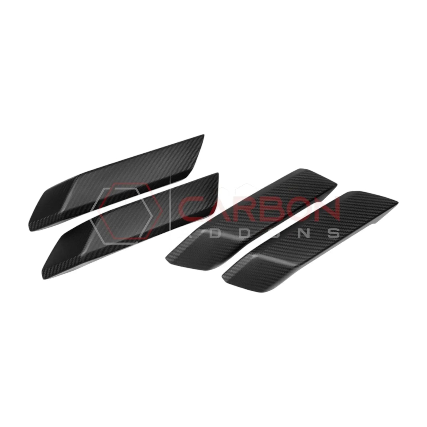 Real Carbon Fiber Interior Lower Door Handle Trim Covers For 2021+ Bronco