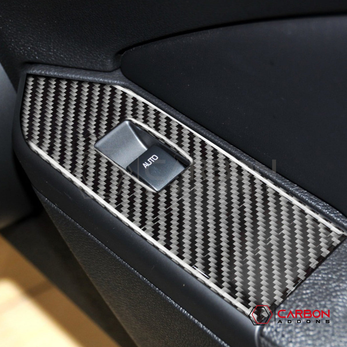 Real Carbon Fiber Window Switch Trim Overlay | Mustang 2005-2009