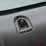 Real Carbon Fiber Door Lock Trim Overlay | Mustang 2005-2009