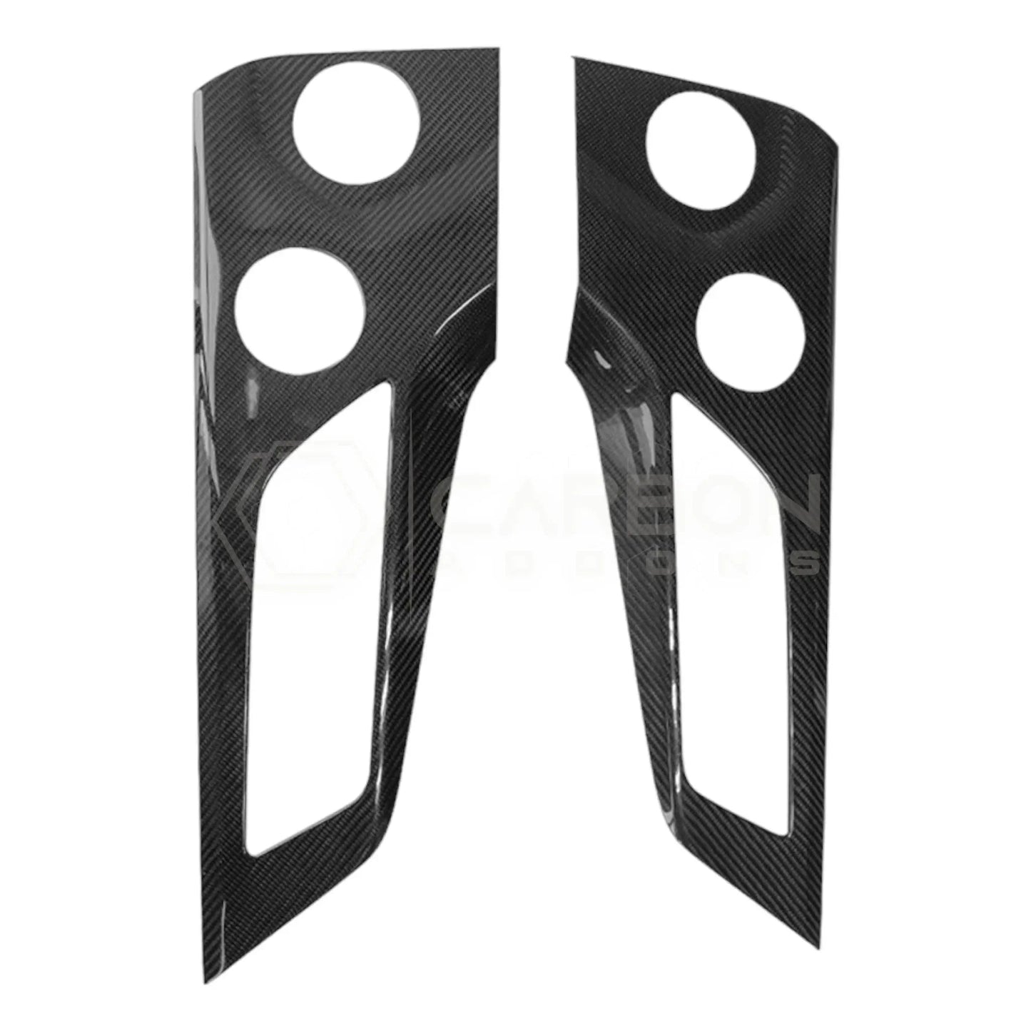Real Carbon Fiber Door Handle & Speaker Panel Trim Covers for 2024+ Ford Mustang