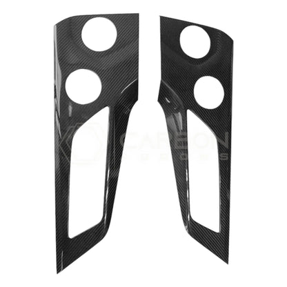 Real Carbon Fiber Door Handle & Speaker Panel Trim Covers for 2024+ Ford Mustang
