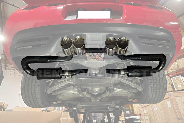 Corvette C5 Muffler Axle Back Quad Tips Exhaust