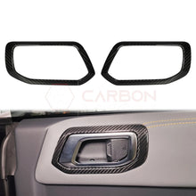 Real Carbon Fiber Interior Door Handle Trim Covers For 2021+ Ford Bronco