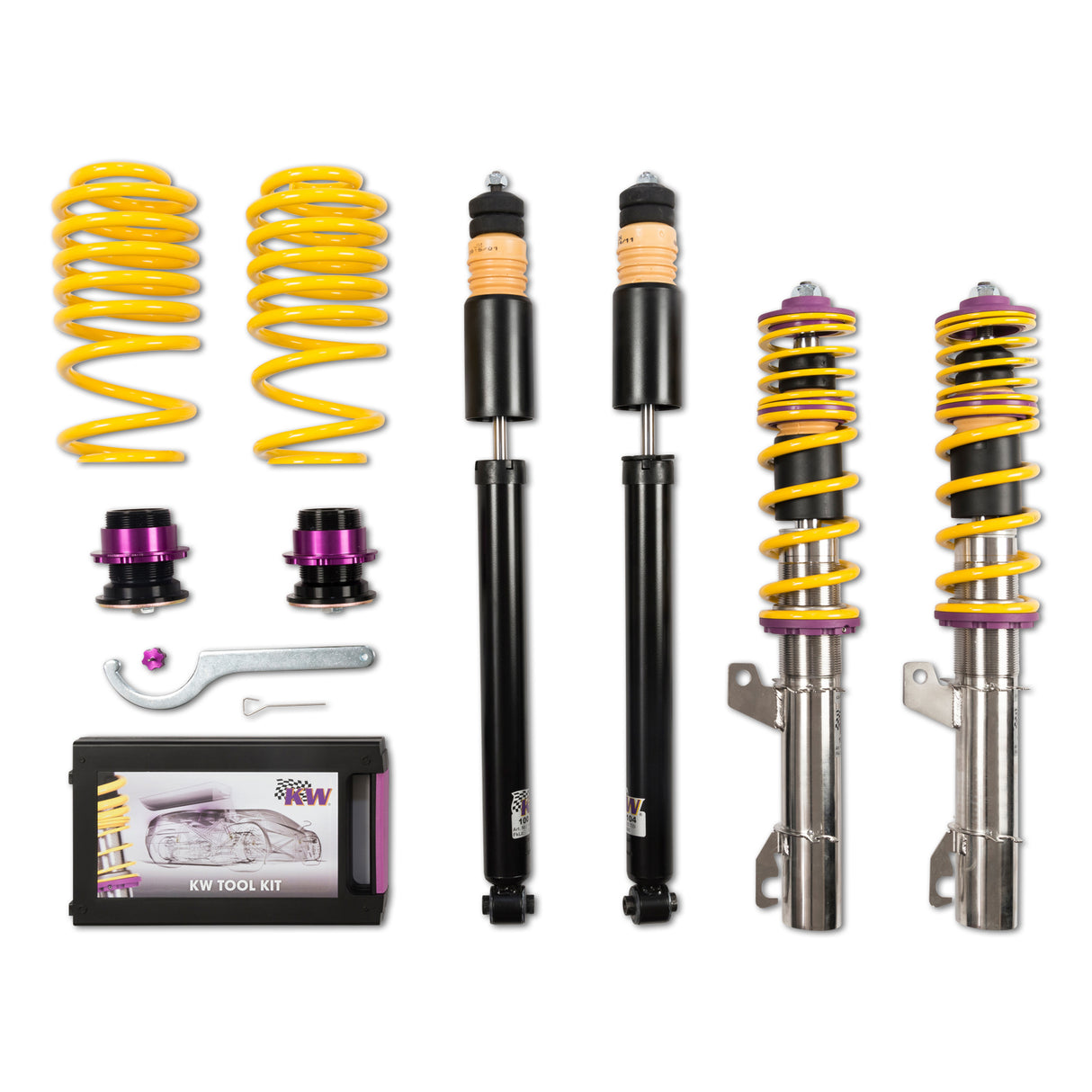 KW Suspensions 10210005 KW V1 Coilover Kit - Audi TT (TTC TTR) Coupe + Roadster; FWD; All Engines