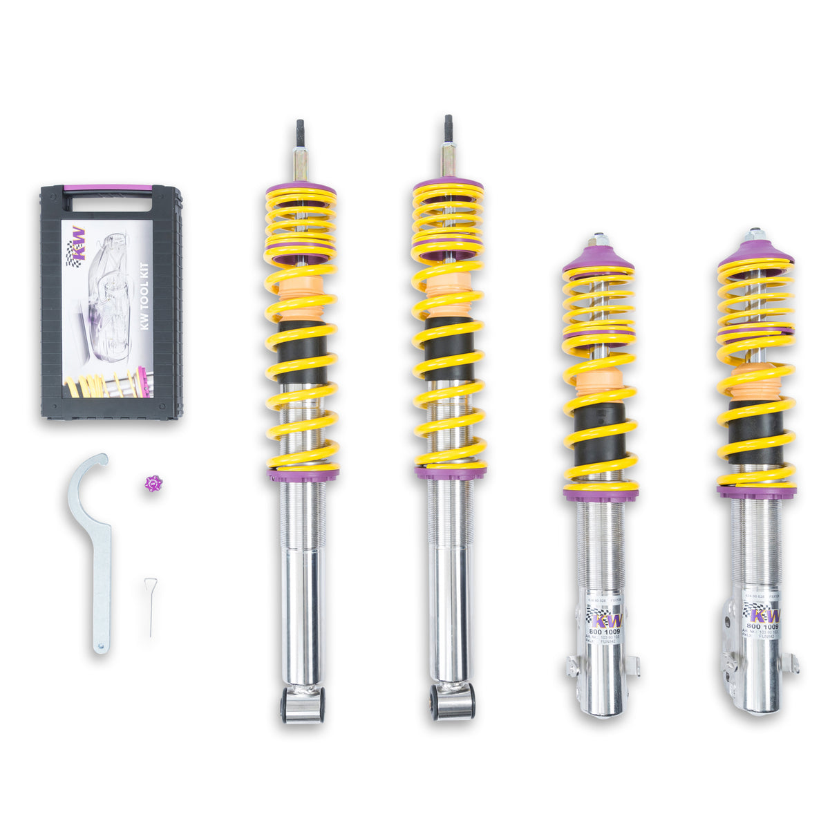 KW Suspensions 10280004 KW V1 Coilover Kit - VW Golf III / Jetta III (1HXO); All Incl. Cabrio (-02); 2WD; All Engines