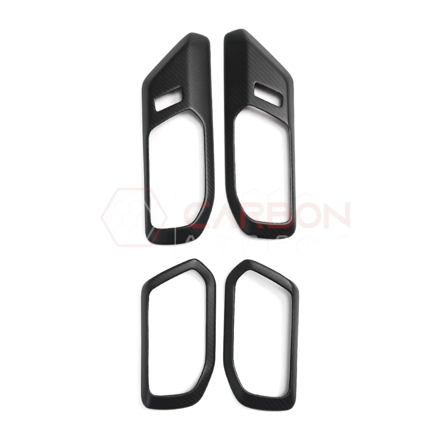 Real Carbon Fiber Interior Door Handle Trim Covers For 2021+ Ford Bronco