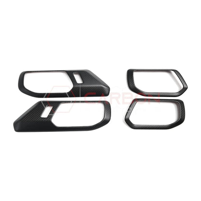 Real Carbon Fiber Interior Door Handle Trim Covers For 2021+ Ford Bronco