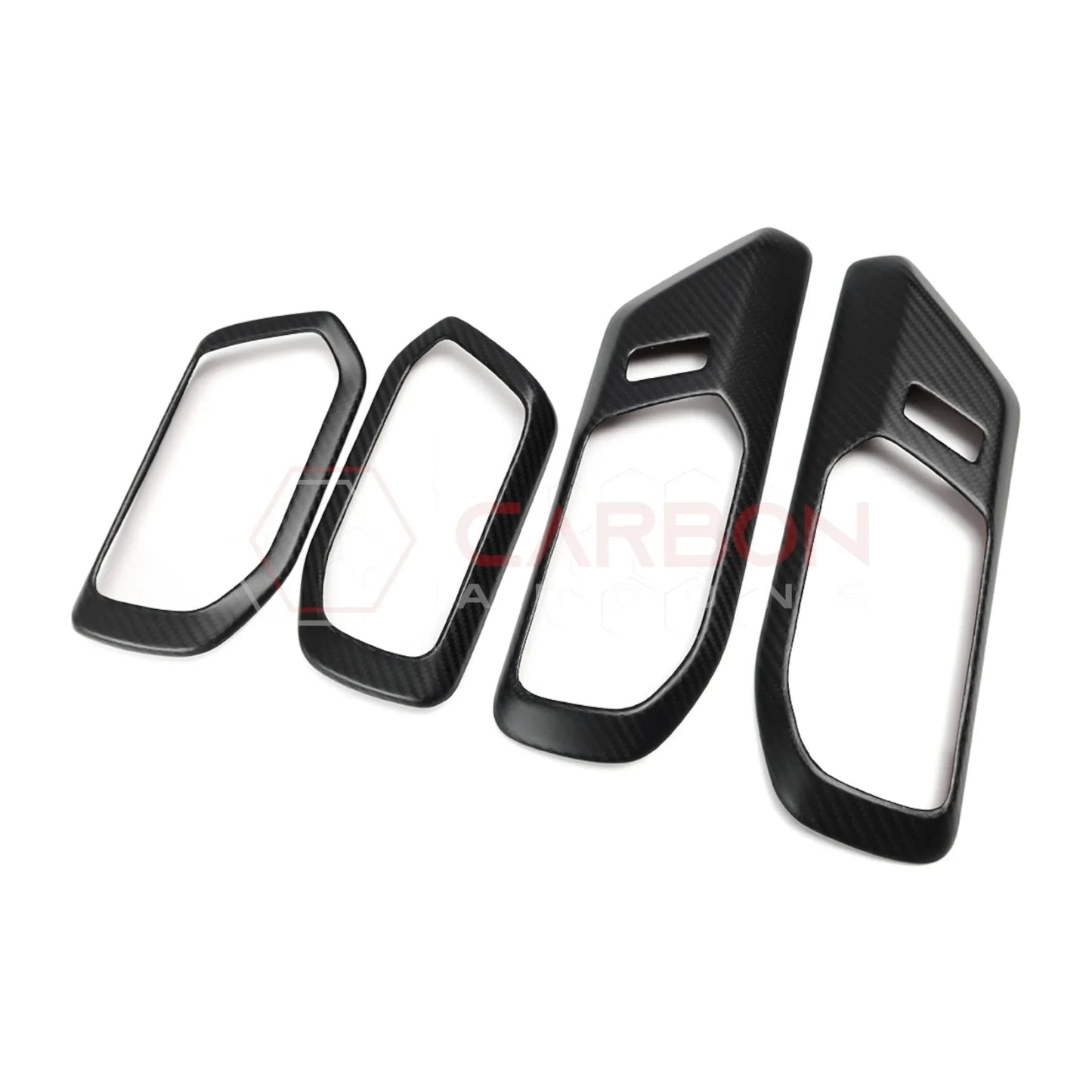 Real Carbon Fiber Interior Door Handle Trim Covers For 2021+ Ford Bronco