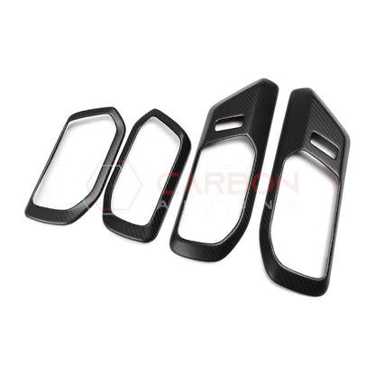 Real Carbon Fiber Interior Door Handle Trim Covers For 2021+ Ford Bronco