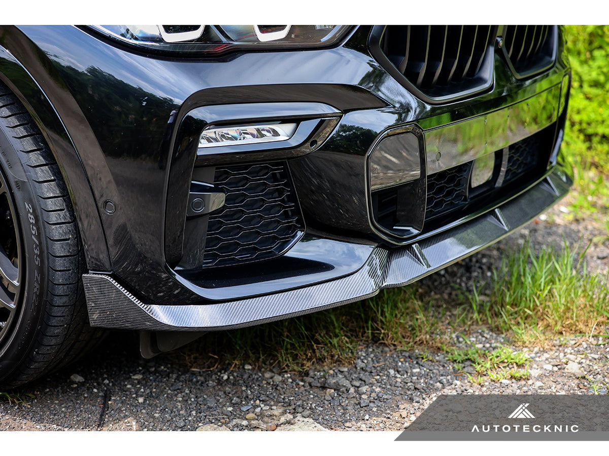 AutoTecknic Performance Dry Carbon Front Lip Set - BMW G06 X6 M-Sport