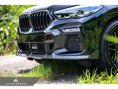 AutoTecknic Performance Dry Carbon Front Lip Set - BMW G06 X6 M-Sport