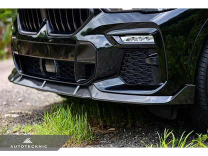 AutoTecknic Performance Dry Carbon Front Lip Set - BMW G06 X6 M-Sport