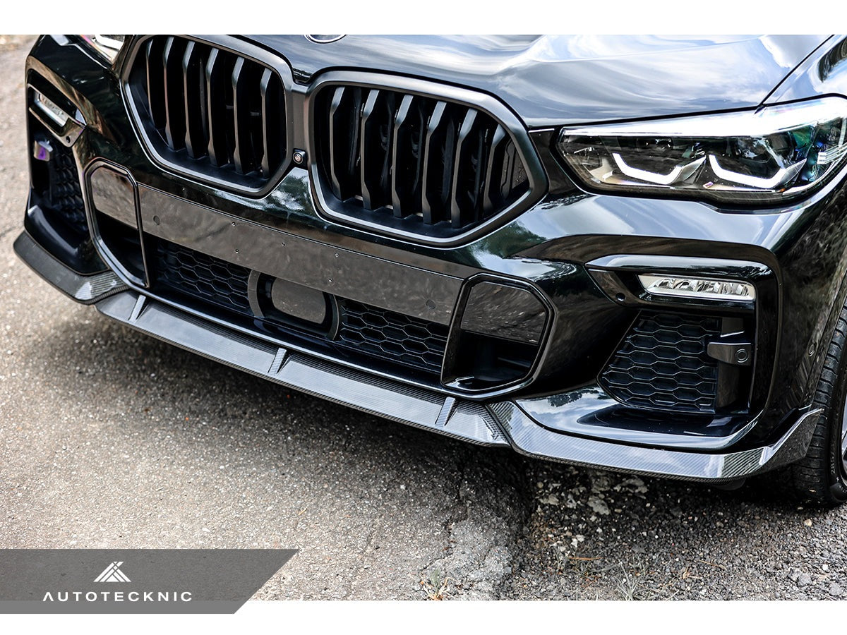 AutoTecknic Performance Dry Carbon Front Lip Set - BMW G06 X6 M-Sport