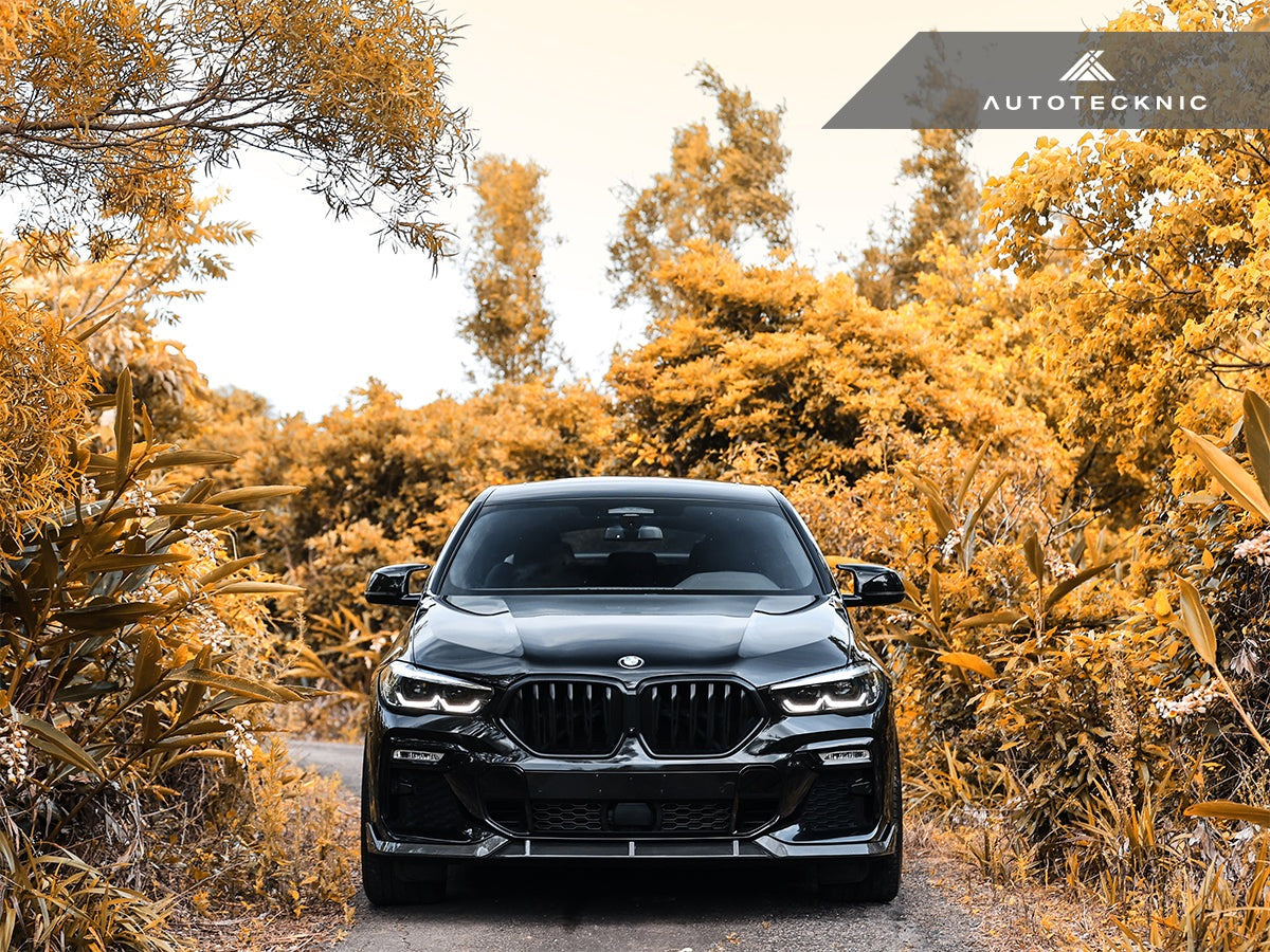 AutoTecknic Performance Dry Carbon Front Lip Set - BMW G06 X6 M-Sport