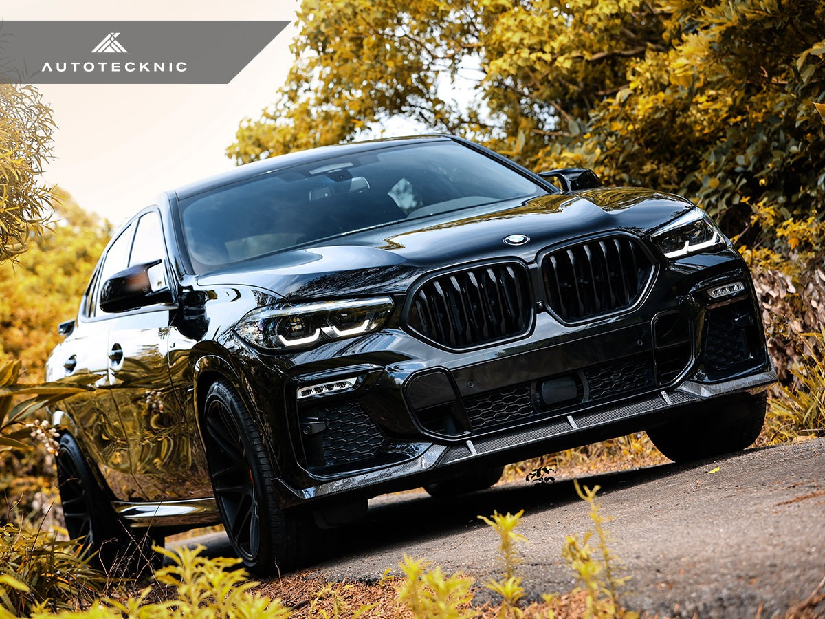 AutoTecknic Performance Dry Carbon Front Lip Set - BMW G06 X6 M-Sport