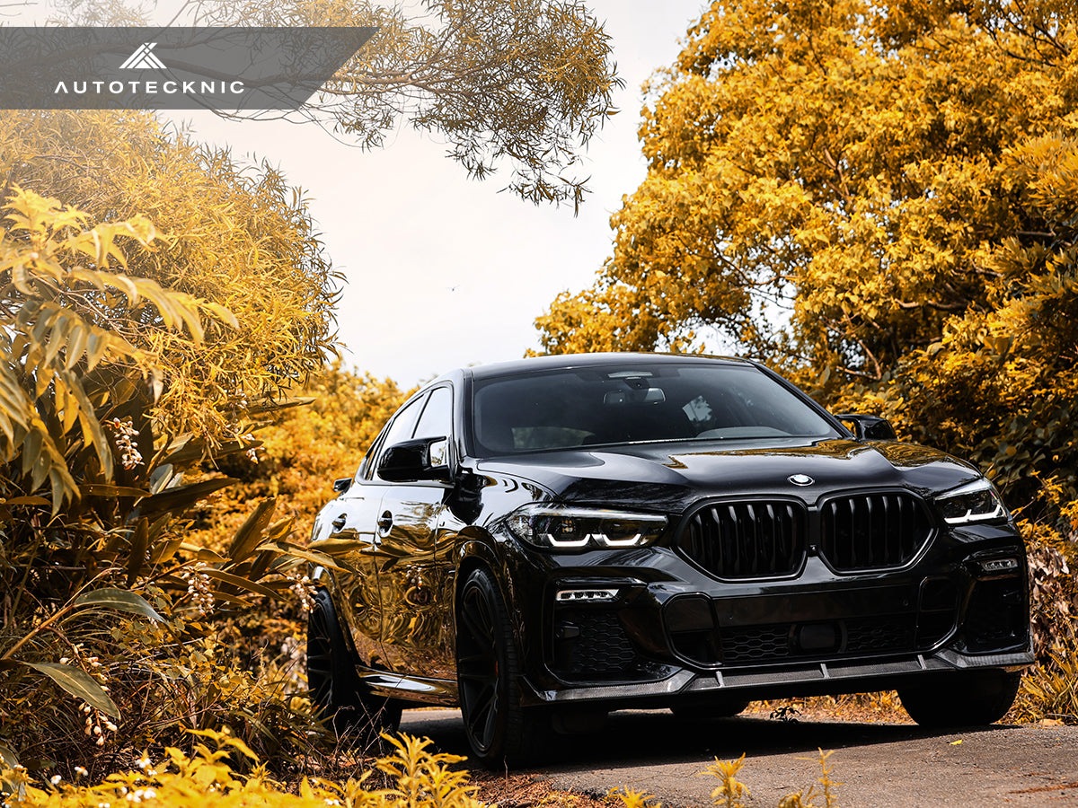 AutoTecknic Performance Dry Carbon Front Lip Set - BMW G06 X6 M-Sport