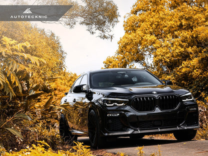 AutoTecknic Performance Dry Carbon Front Lip Set - BMW G06 X6 M-Sport