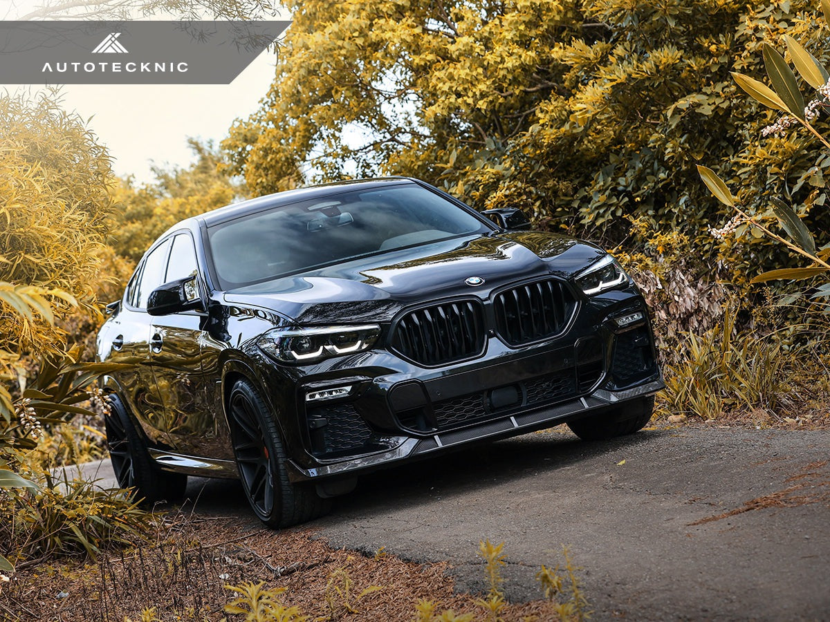 AutoTecknic Performance Dry Carbon Front Lip Set - BMW G06 X6 M-Sport
