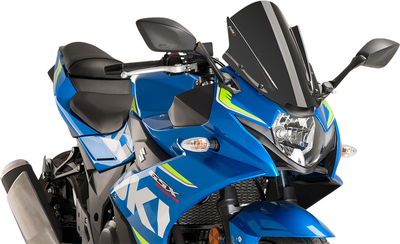 PUIG HI-TECH PARTS Race Windscreen - Carbon - Suzuki 9722C
