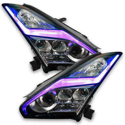 ORACLE Lighting 2015-2024 Nissan GT-R ColorSHIFT "Lightning Bolt" RGB+W Headlight DRL Upgrade Kit