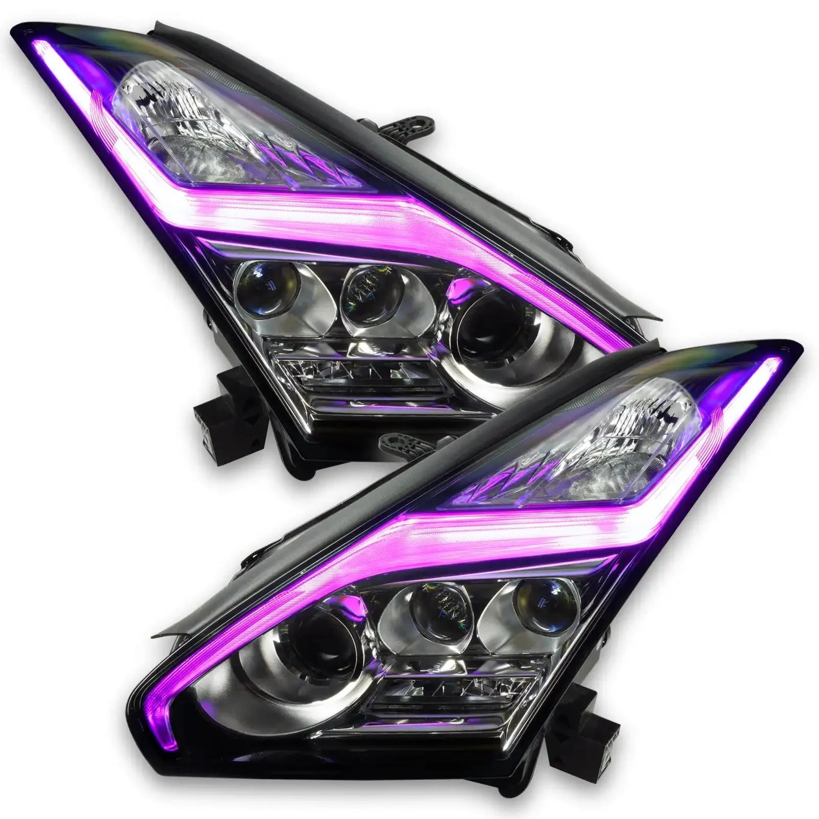 ORACLE Lighting 2015-2024 Nissan GT-R ColorSHIFT "Lightning Bolt" RGB+W Headlight DRL Upgrade Kit