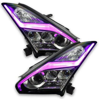 ORACLE Lighting 2015-2024 Nissan GT-R ColorSHIFT "Lightning Bolt" RGB+W Headlight DRL Upgrade Kit