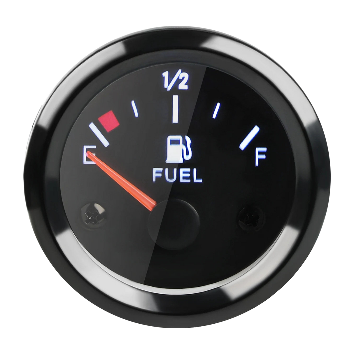 2-1/16" Electrical Fuel level Gauge Clear Lens White LED