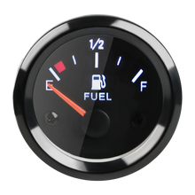 2-1/16" Electrical Fuel level Gauge Clear Lens White LED