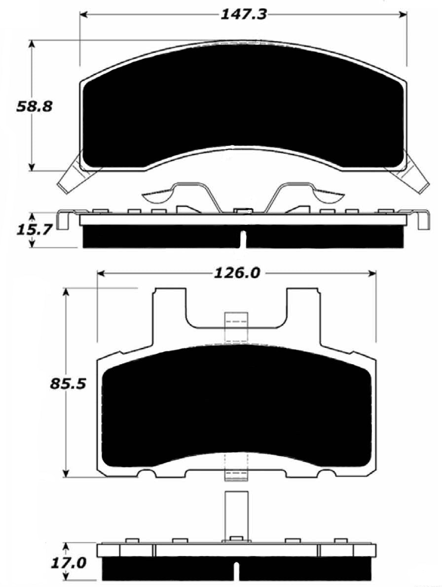 Porterfield Brake Pads for 1998 CHEVROLET C2500 2WD 13" Rear Drum
