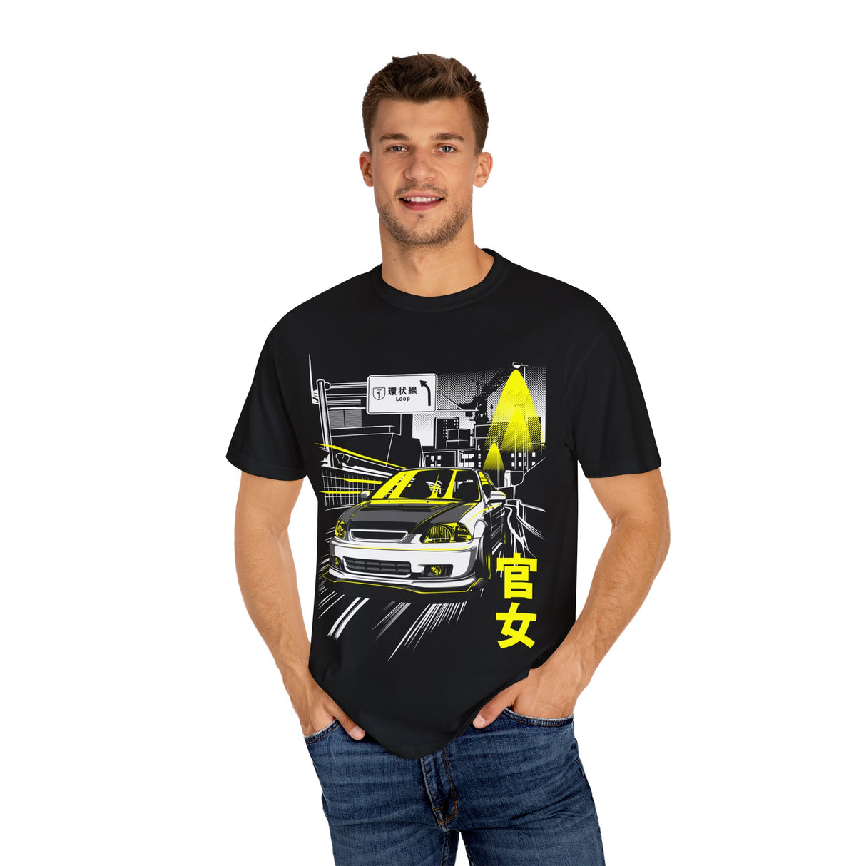 Loop Line Night Run T-Shirt – Honda Civic Kanjo Racer Edition